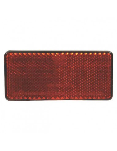 8RA003326031 - Reflector Rectangular Rojo Hella Autoadhesivo 94x44 mm