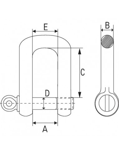 DS16 - Grillete en D 5/8"