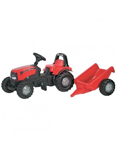 R01241 - Tractor a Pedales Rollykid Case con Remolque