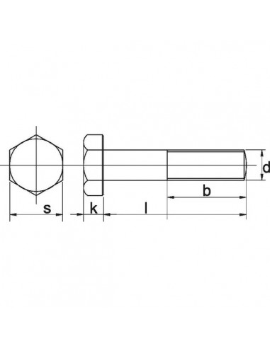 93116150109 - Tornillo Cabeza Hexagonal M16x150 DIN931 10.9 Acero Cincado