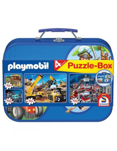 SH55599 - 4 Puzzles en Maletín Metálico