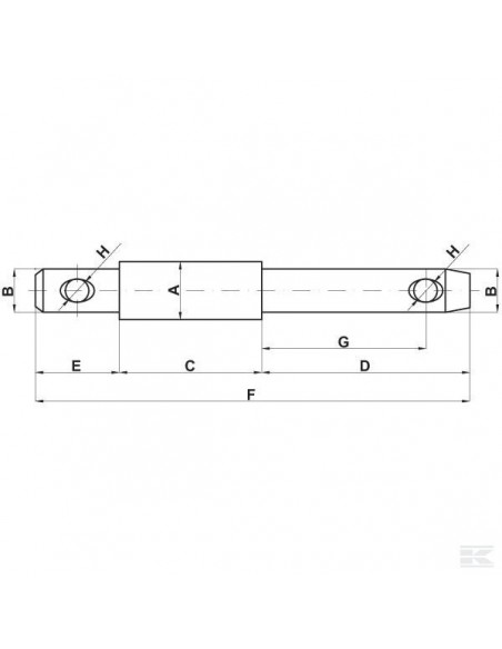 Z328235KR - Bulón de Elevación Cat. 3 28x235 mm.