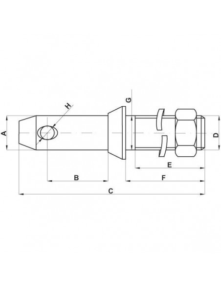 Z428127KR - Bulón de Elevación Cat. 2 28x150 mm.
