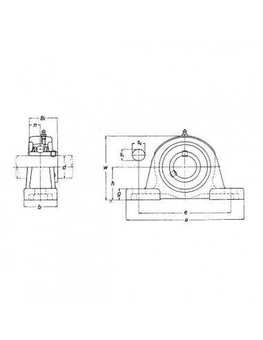 UCP206GP - Palier Modelo Recto Completo 160x83 mm.