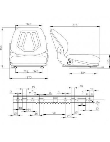 TS30000GP - Asiento Carretilla Elevadora