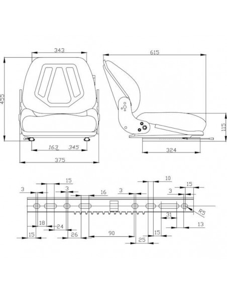 TS30000GP - Asiento Carretilla Elevadora