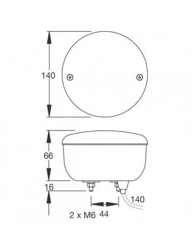 LA2003M - Luz Trasera 12/24 V LED