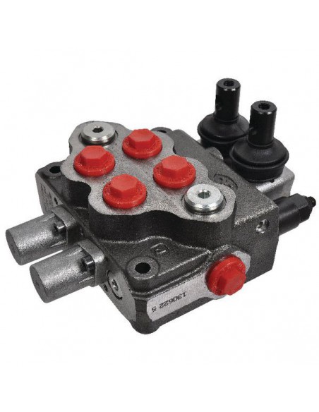 SD52001 - Distribuidor Monobloque Pala Doble Efecto 3/8" con 2 Palancas