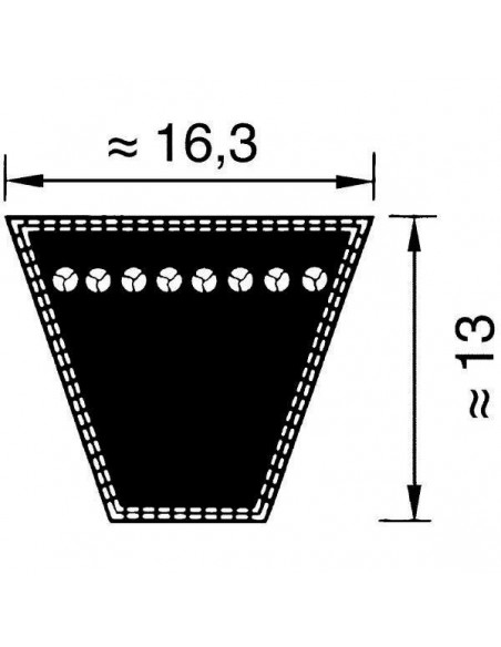 SPB1250 - Correa Trapezoidal 1.250 mm.