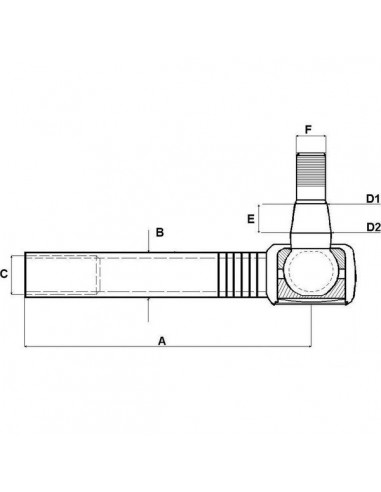 126145A1GN - Case IH  Rótula Dirección Derecha Adaptable