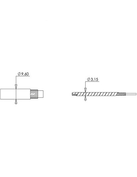 IMCWB1500 - Cable para Joystick Indemar con Punta esférica 1.500 mm.